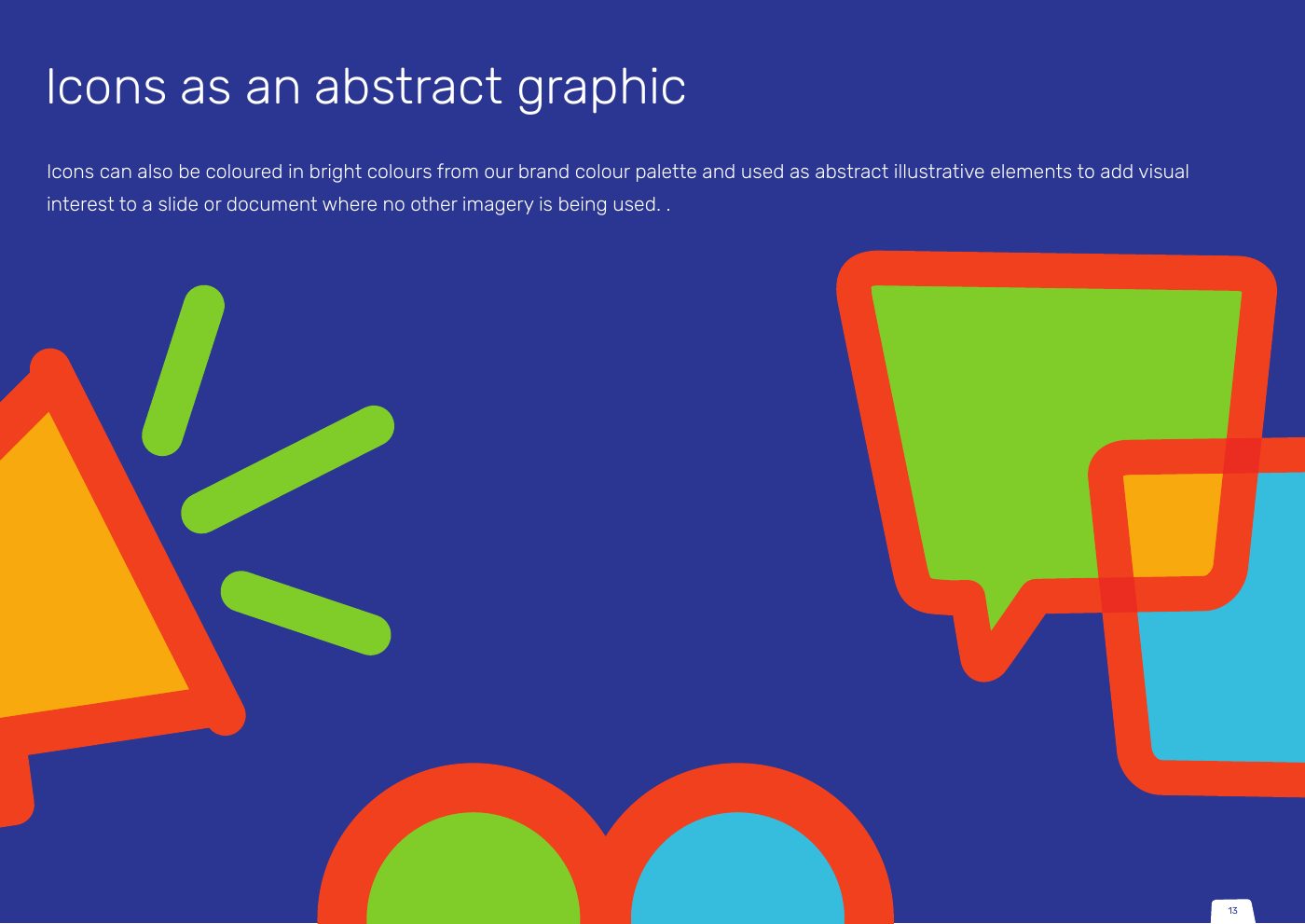 Youth Voice Bucks brand guidelines: Icons as an abstract graphic