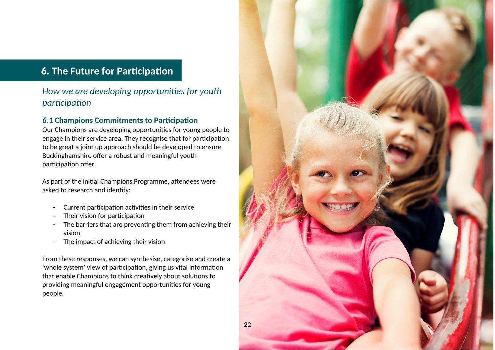 Strategy page on the future for participation
