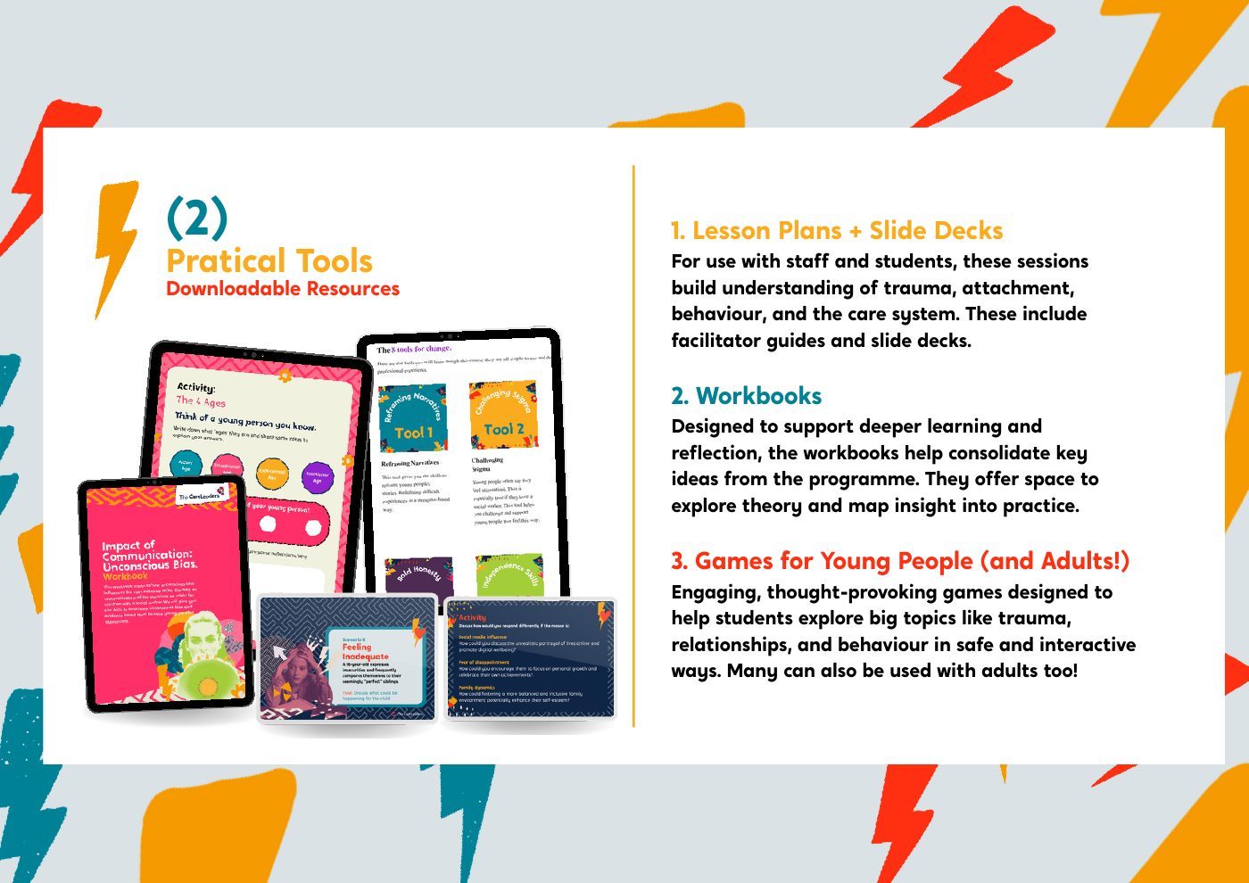 Practical tools page from the programme document
