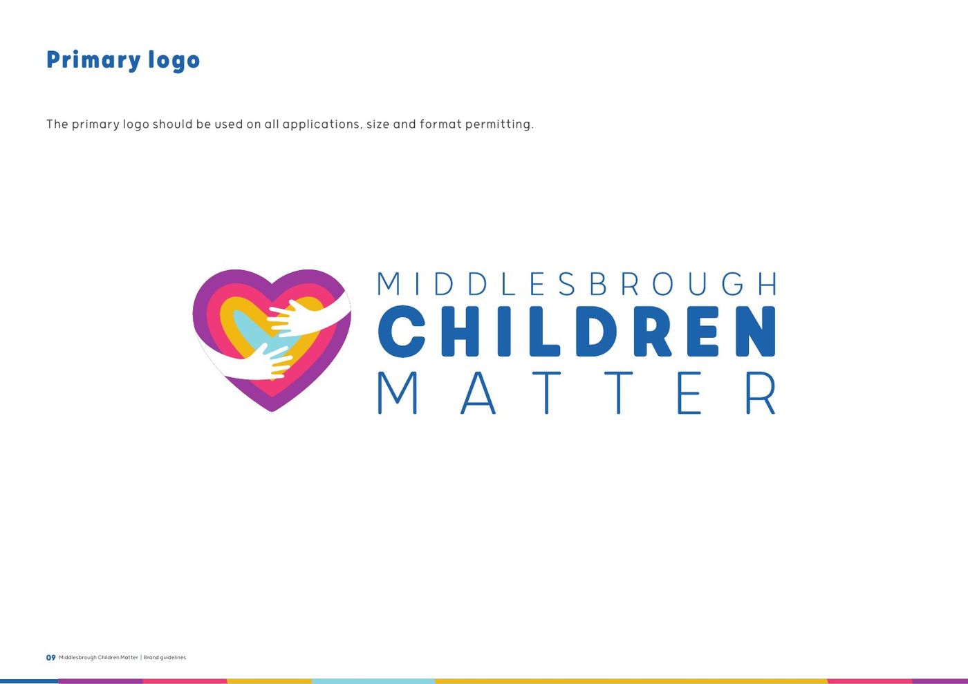 Middlesbrough Children Matter brand guidelines, page 9: The primary logo