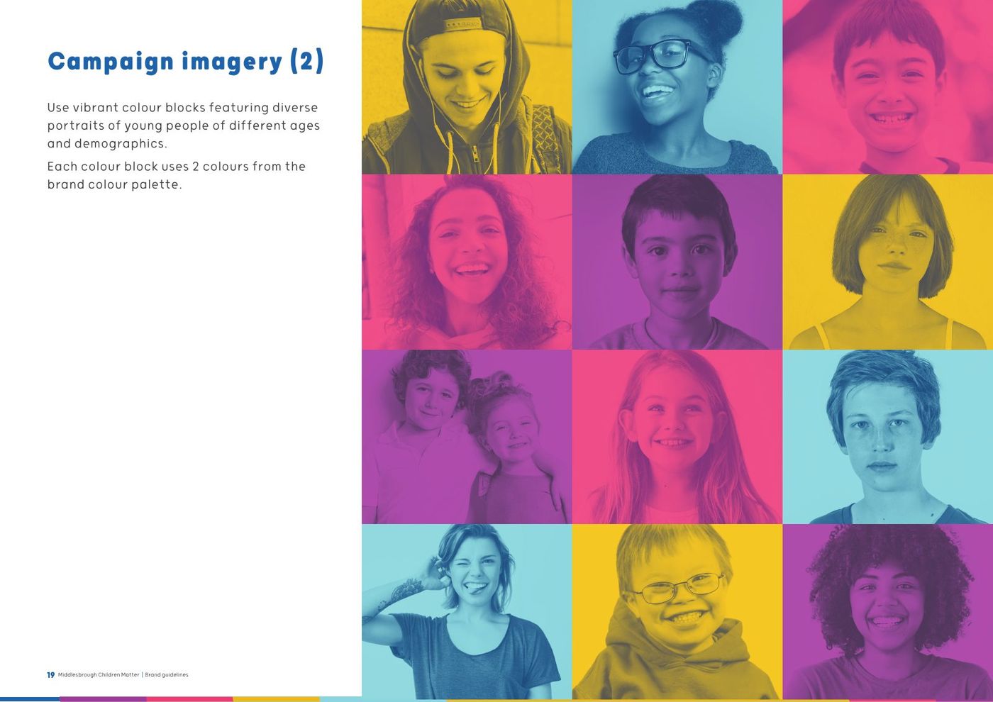 Middlesbrough Children Matter brand guidelines, page 19: Campaign imagery (2)