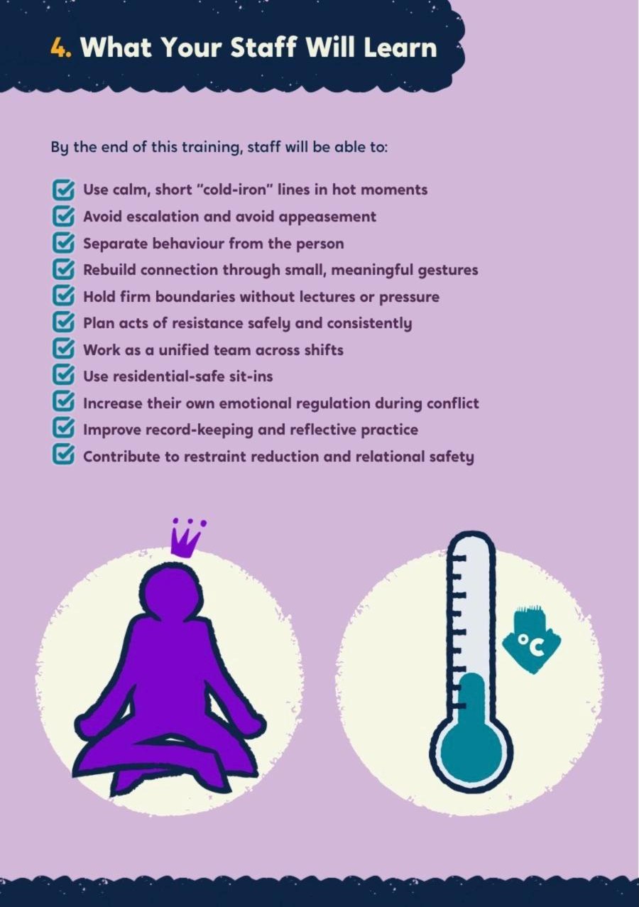 What staff will learn page