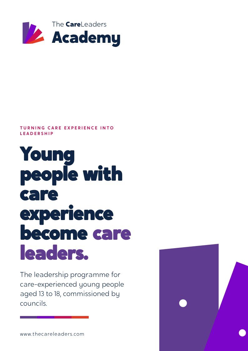 The Care Leaders Academy brochure cover