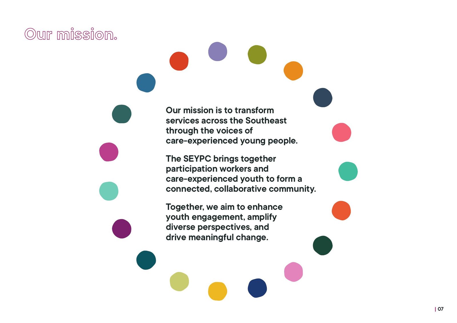 SEYPC brand manual: Our mission