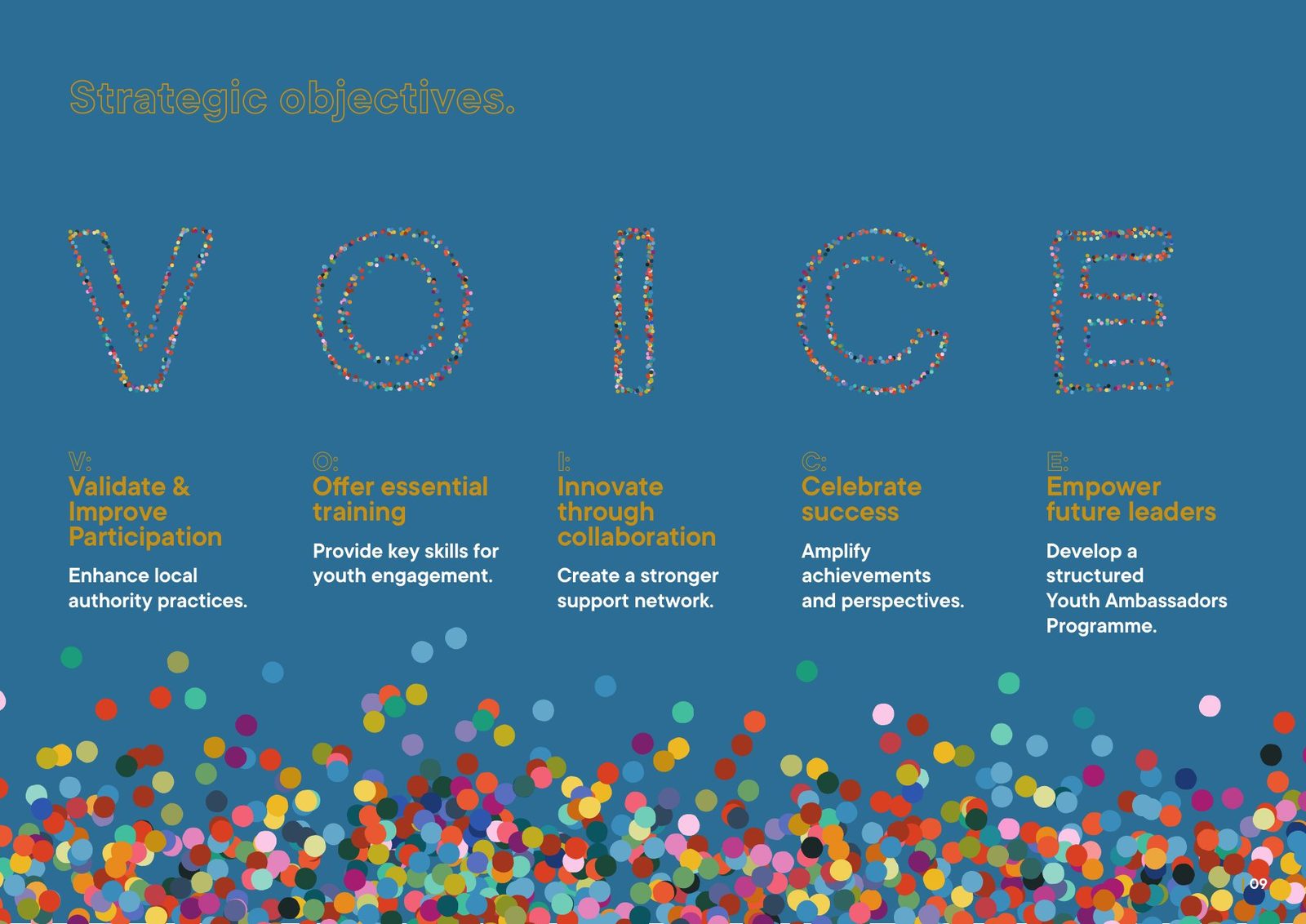 SEYPC brand manual: VOICE: the strategic objectives