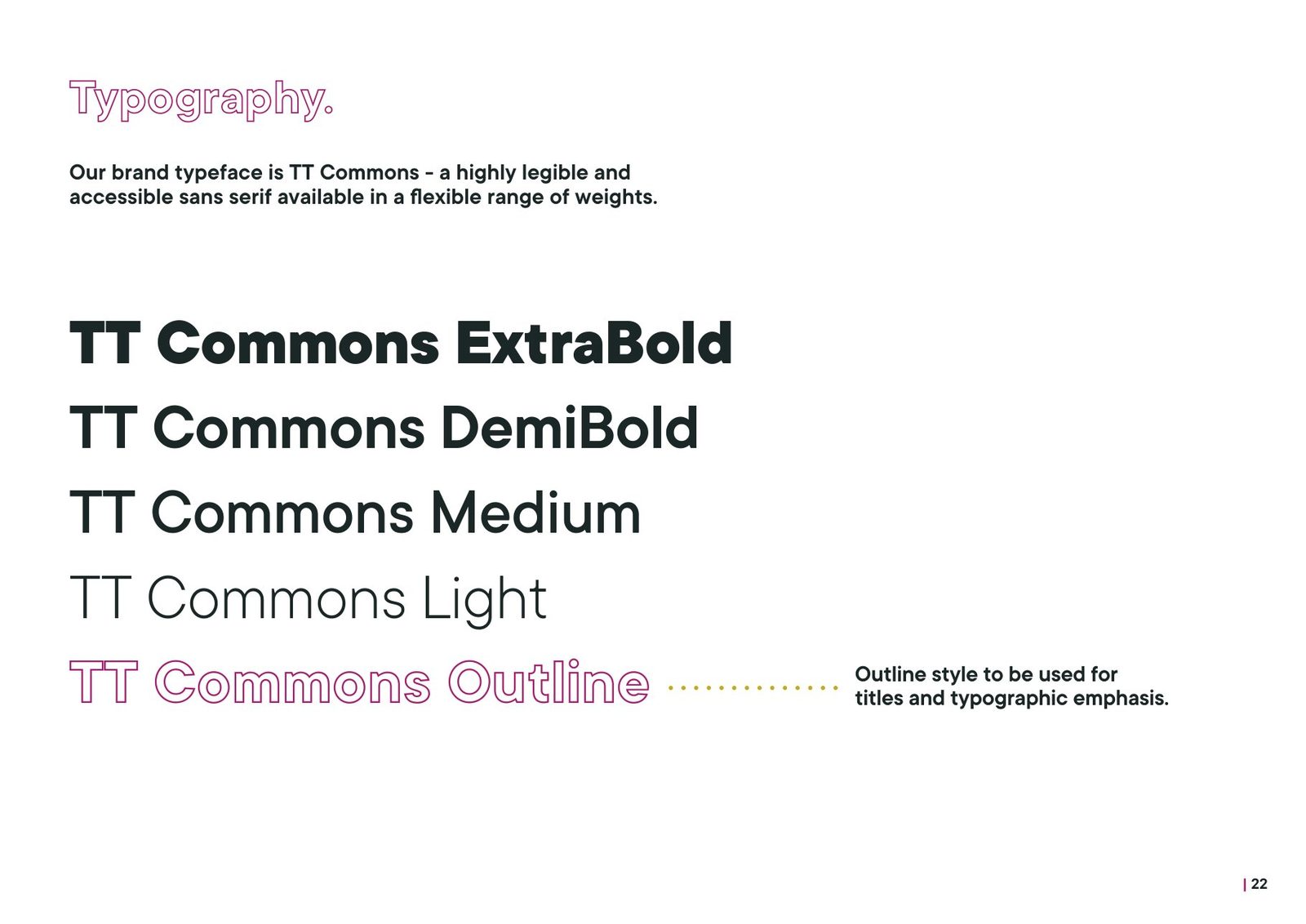 SEYPC brand manual: Typography: TT Commons