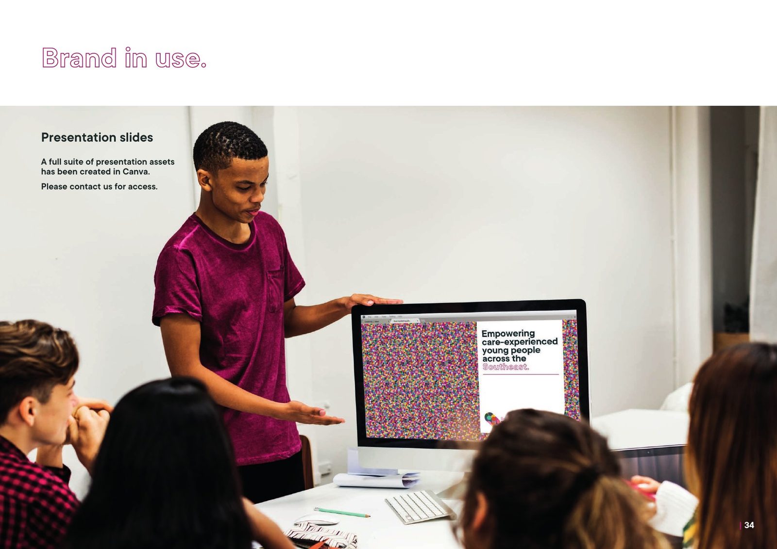 SEYPC brand manual: A full suite of presentation slides in Canva