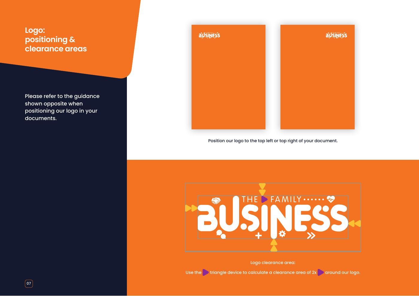 The Family Business brand guidelines: Positioning and clear space