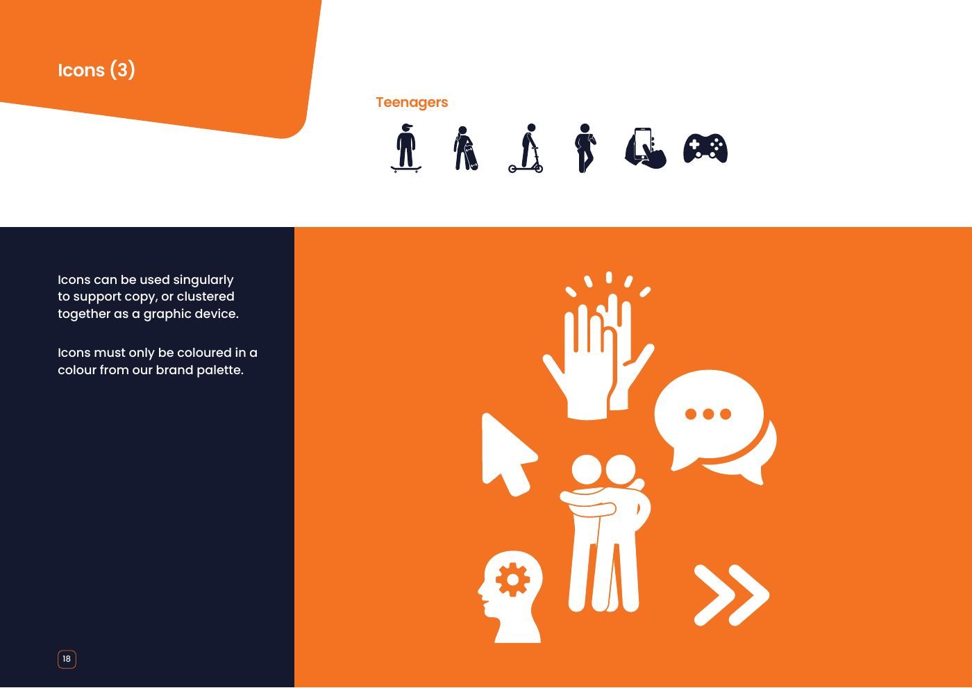 The Family Business brand guidelines: Icons for teenagers, and how to cluster them