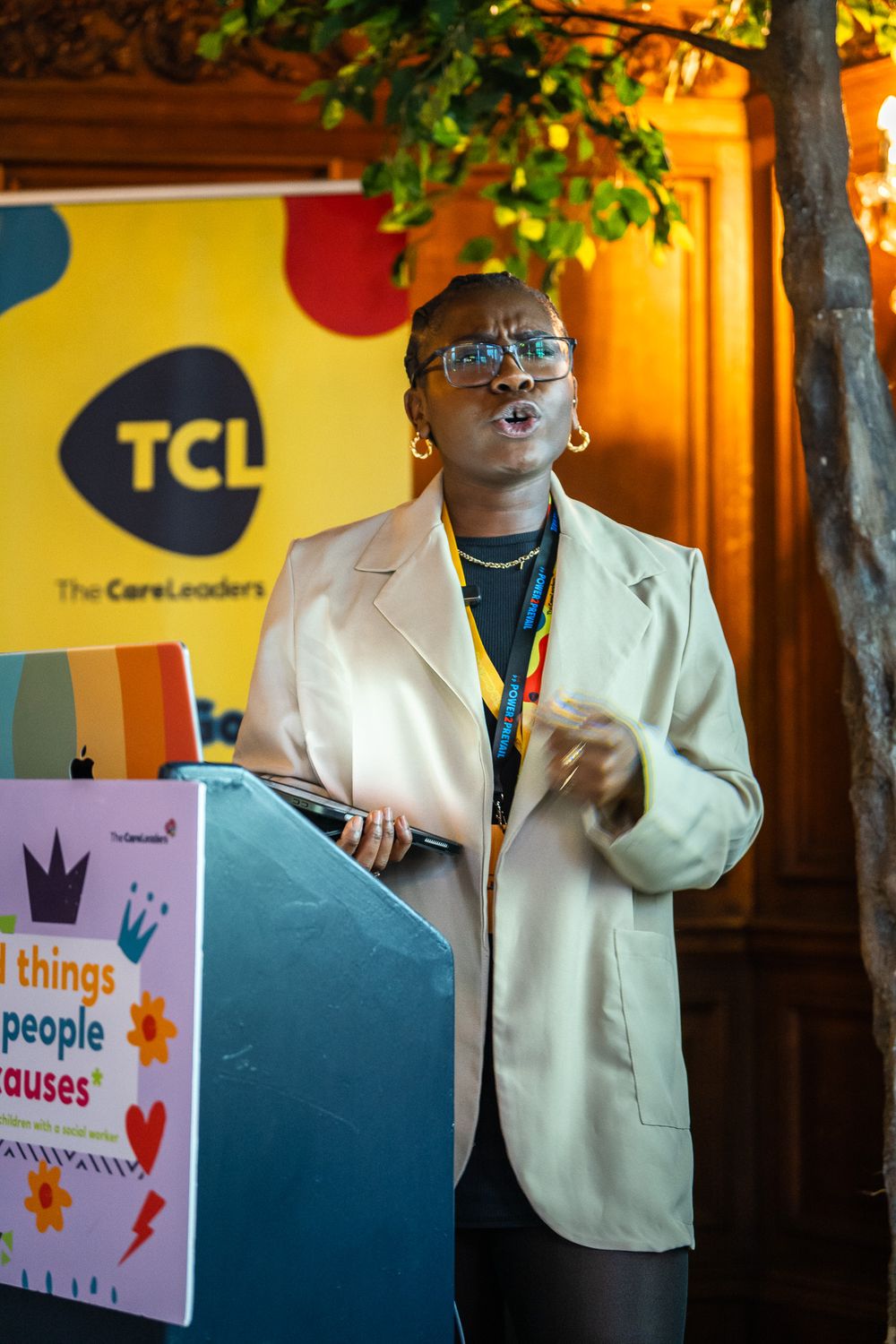 Jade Barnett giving the closing keynote