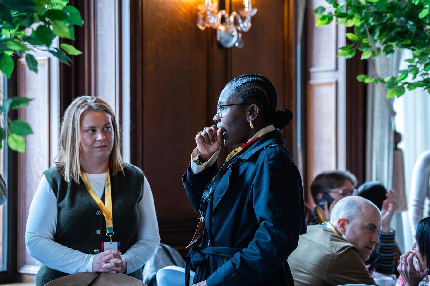 Delegates talking between sessions