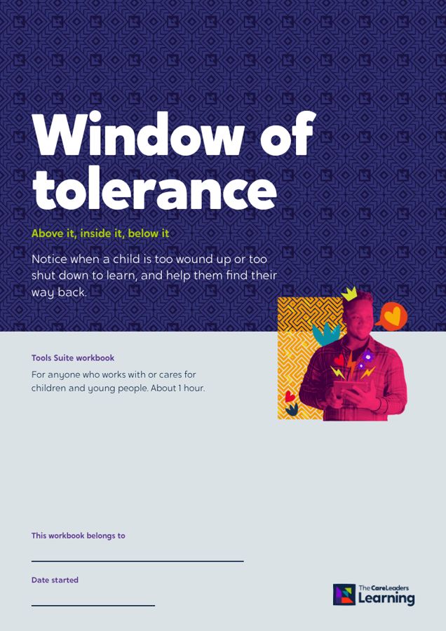 Window of Tolerance workbook, page 1 of the sample