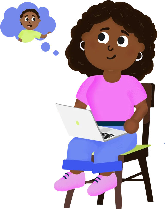 An applicant working through the Why Care Assessment on a laptop