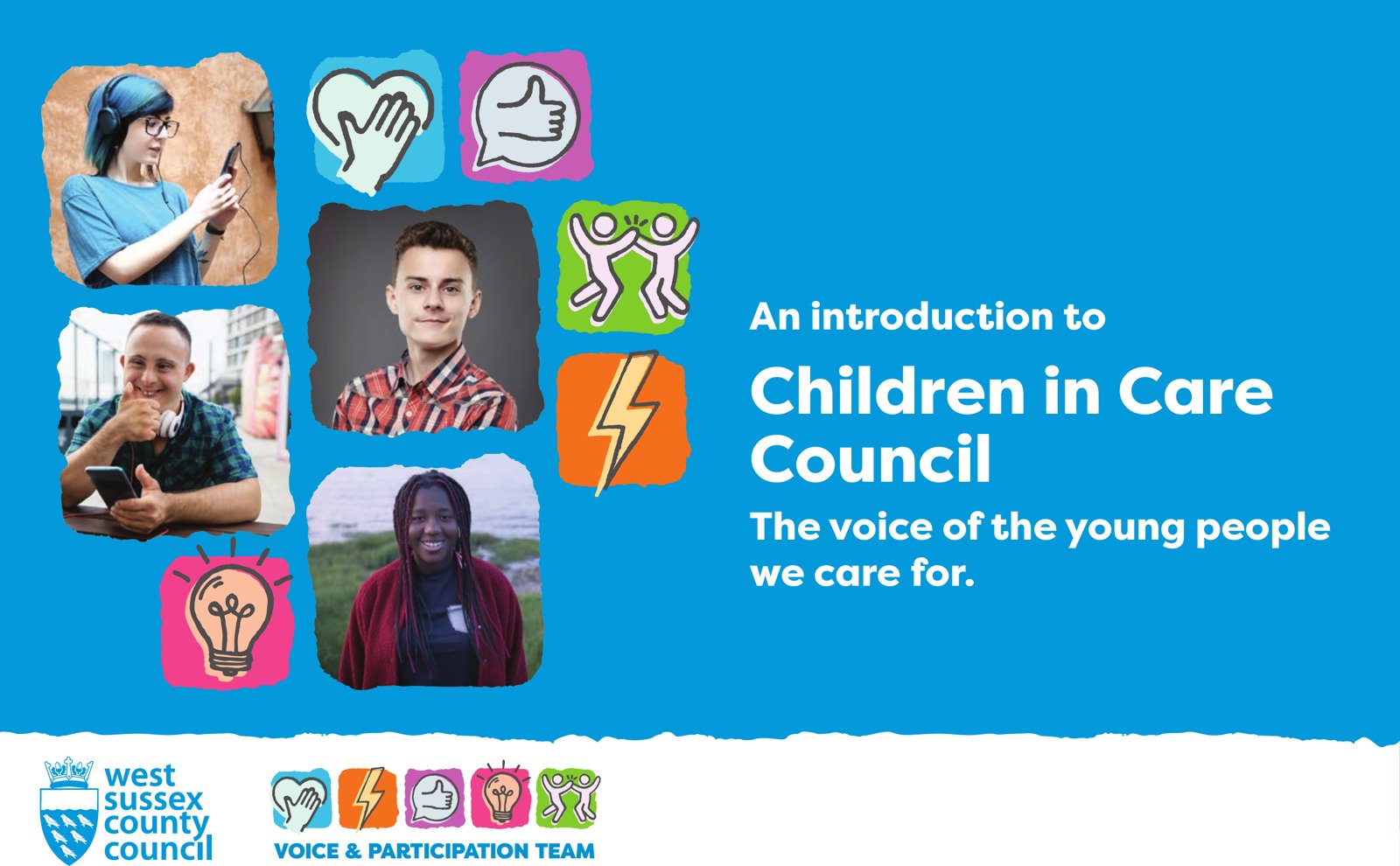 Slide deck cover for the Children in Care Council